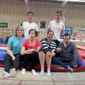 Collectif Handi: Lydie (coach) Lola, Mathilde (coach) Arnaud, Guillaume et Anthony